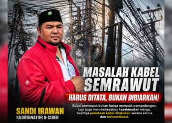 Koordinator A-Ciber Soroti Semrawut Kabel WiFi di Cicurug, Pemerintah Harus Ambil Tindakan Tegas!!