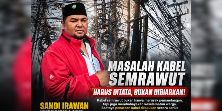 Koordinator A-Ciber Soroti Semrawut Kabel WiFi di Cicurug, Pemerintah Harus Ambil Tindakan Tegas!!