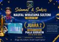 Naufal Wiratama Sultoni, Siswa SMPN 1 Cicurug Raih Juara 2 Piala Soeratin U-13 Tingkat Kota Bogor