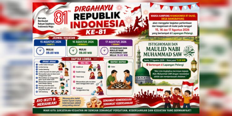 Warga Kampung Nyangkowek Bangbayang Akan Menggelar Perlombaan HUT RI ke-81 Sekaligus Maulid Nabi Muhammad SAW