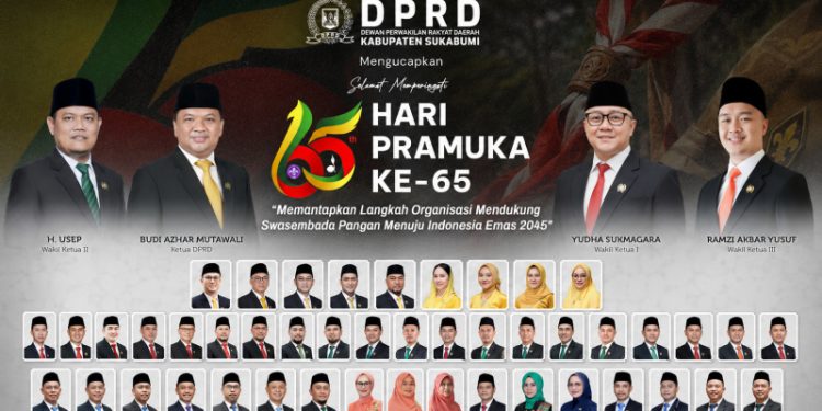 DPRD Kabupaten Sukabumi Ucapkan Selamat Hari Pramuka ke-65: Dukung Swasembada Pangan Menuju Indonesia Emas 2045
