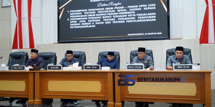 Rapat Paripurna ke-14 DPRD Sukabumi: 7 Fraksi Sampaikan Pandangan Soal Penyertaan Modal Perumda Pesona Pariwisata