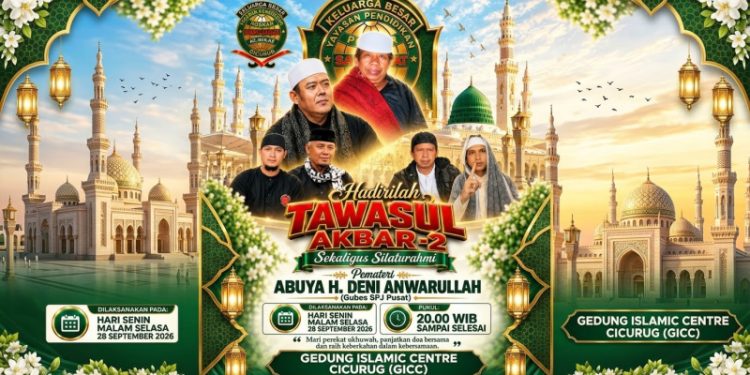 Tawasul Akbar ke-2 Digelar di Cicurug, Abuya H. Deni Anwarullah Jadi Pemateri